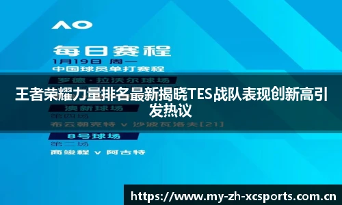 王者荣耀力量排名最新揭晓TES战队表现创新高引发热议
